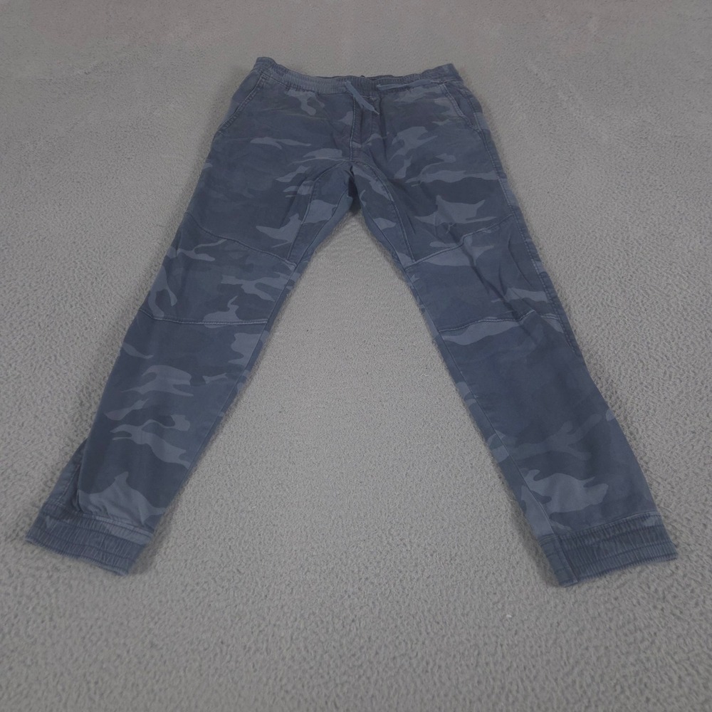 Hollister Pants Mens S Blue Camo‎ Jogger Advanced Stretch Elastic Waist Tapered